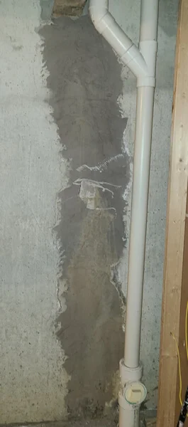 Foundation Wall Cracks 4 Failed cement patch easily repaired with the crack team
