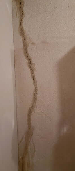 Foundation Wall Cracks 5 Basement wall crack with failed and leaking repair