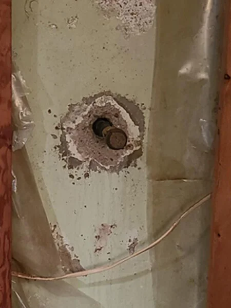 Gas,Water,Electrical Service Lines Leaking gas service line